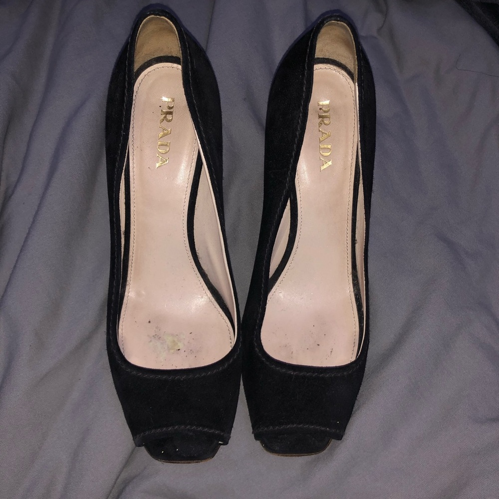 Vintage prada woven heels